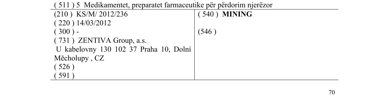 Zëri i markës MINING në buletin
