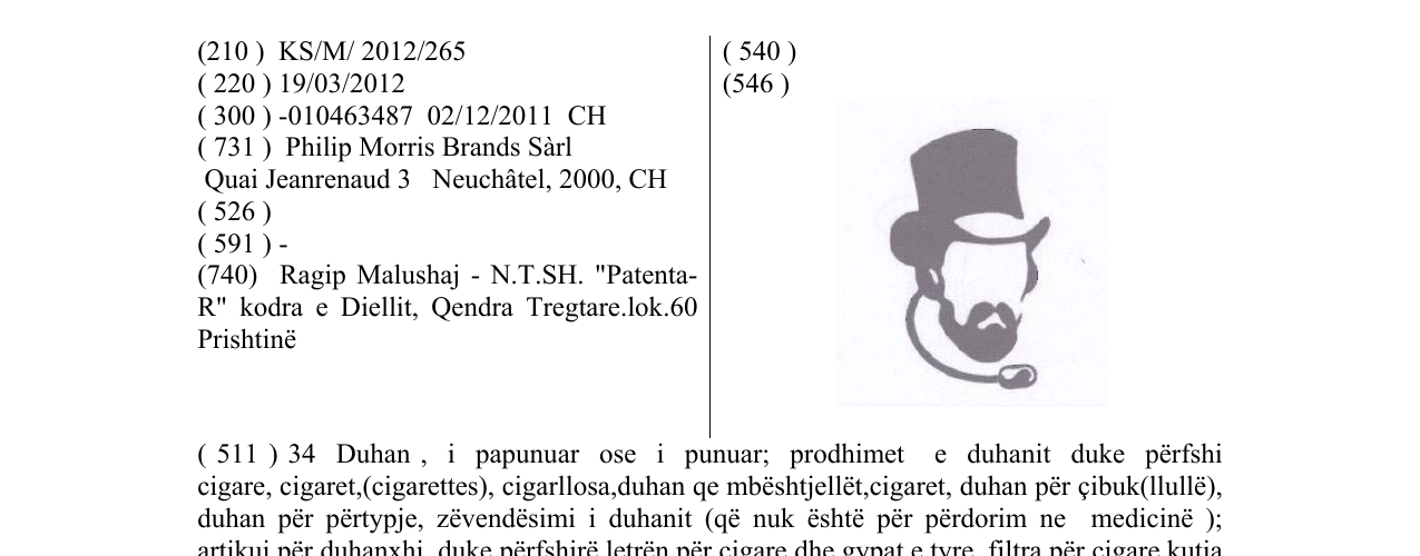 Zëri i markës Markë figurative në buletin