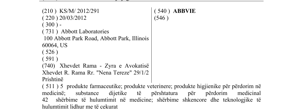 Zëri i markës ABBVIE në buletin