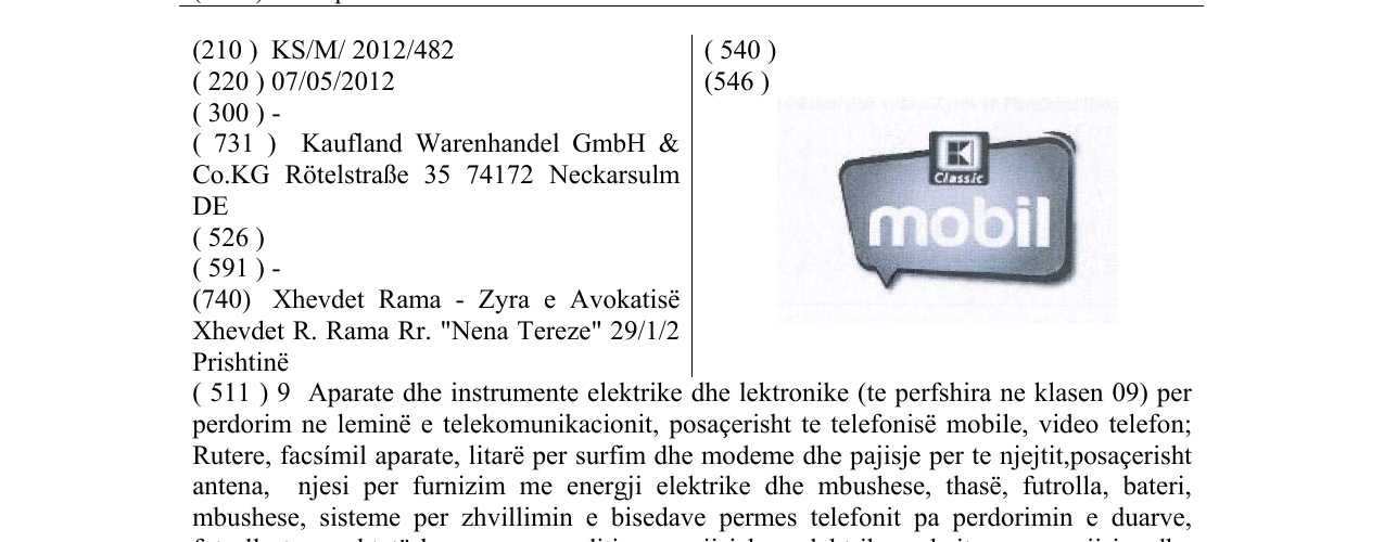 Zëri i markës Classic mobil në buletin