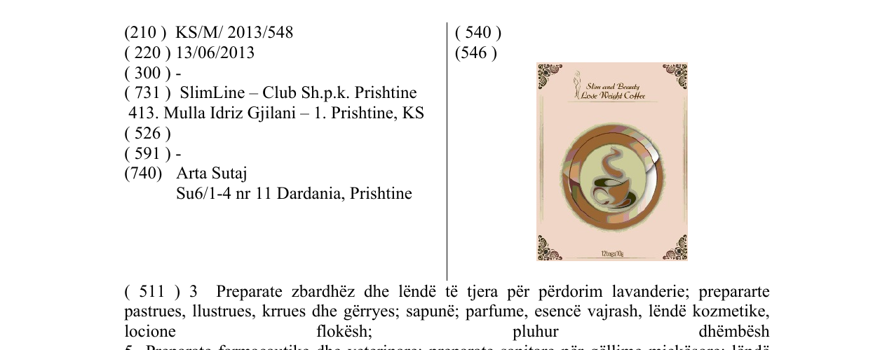 Zëri i markës Markë figurative në buletin