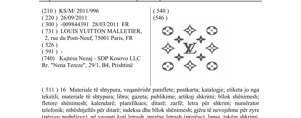 Zëri i markës Markë figurative në buletin