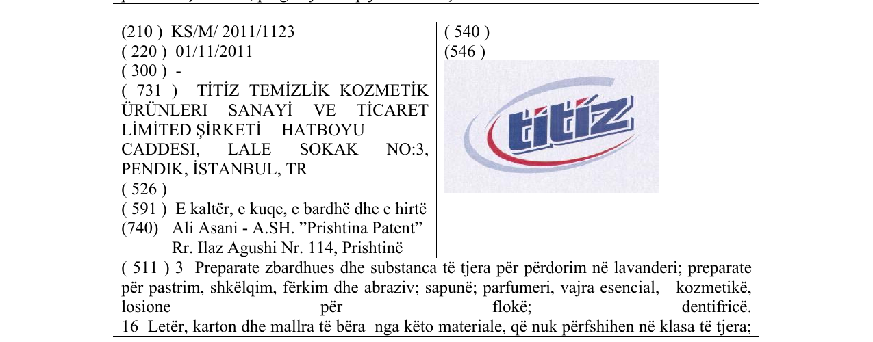 Zëri i markës titiz në buletin