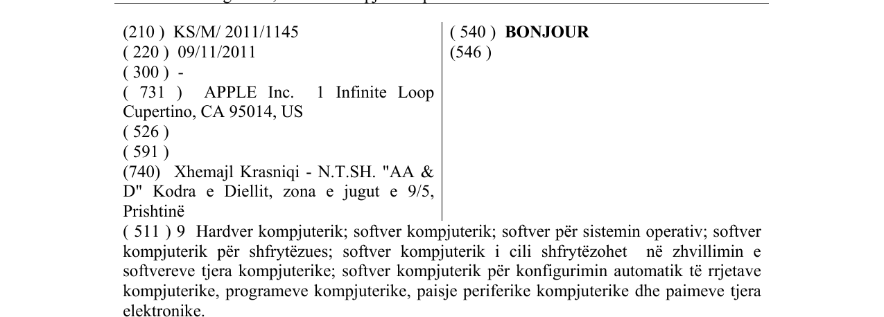 Zëri i markës BONJOUR në buletin