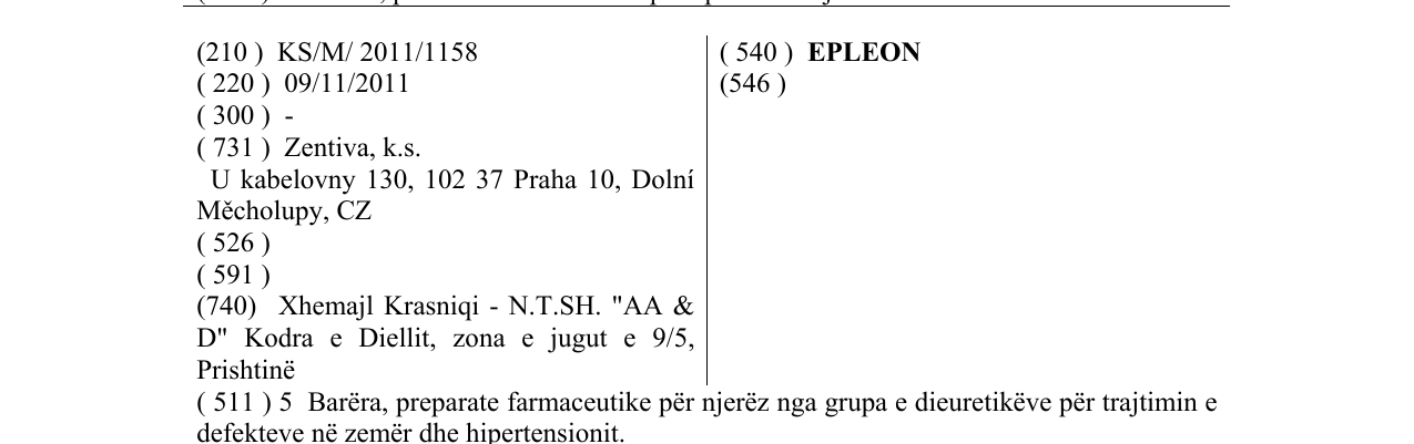Zëri i markës EPLEON në buletin