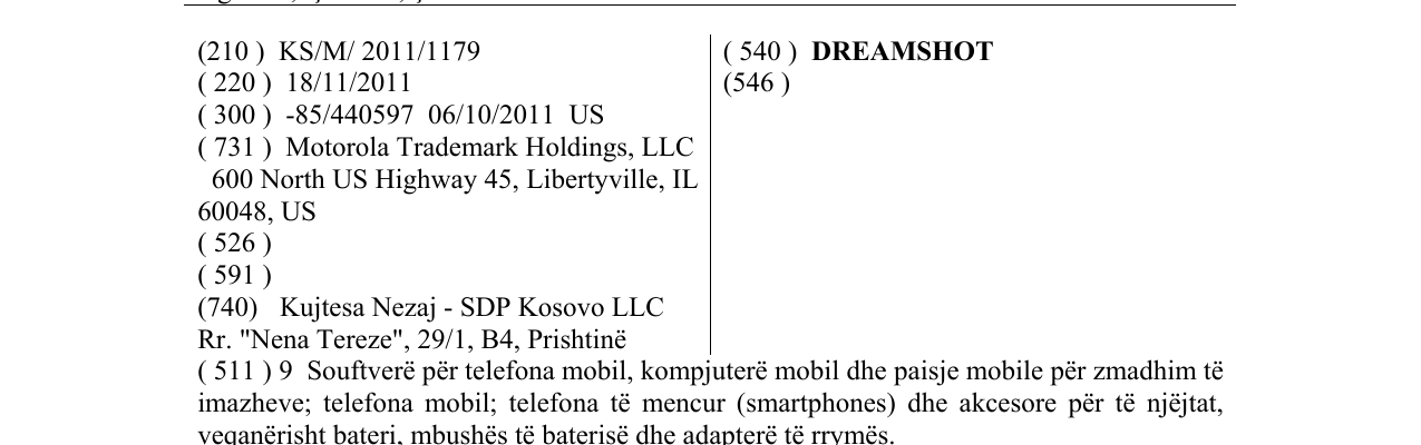 Zëri i markës DREAMSHOT në buletin