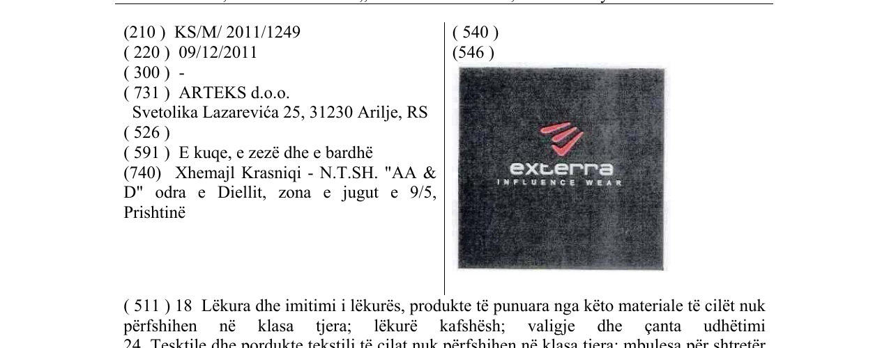 Zëri i markës exterra në buletin