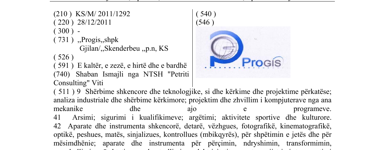 Zëri i markës ProGIS në buletin