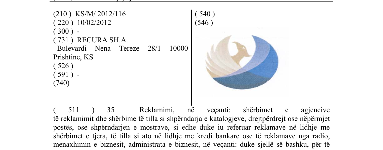 Zëri i markës Markë figurative në buletin