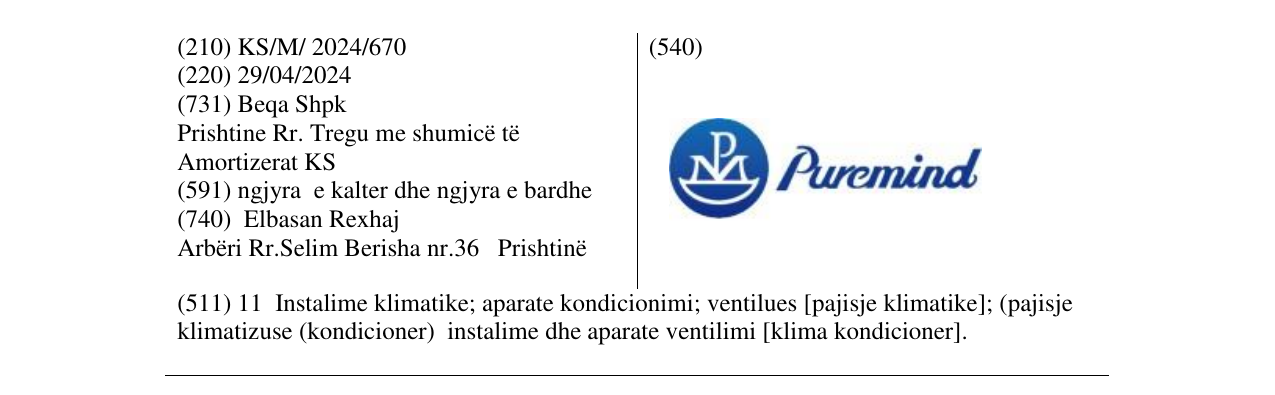 Zëri i markës Puremind në buletin