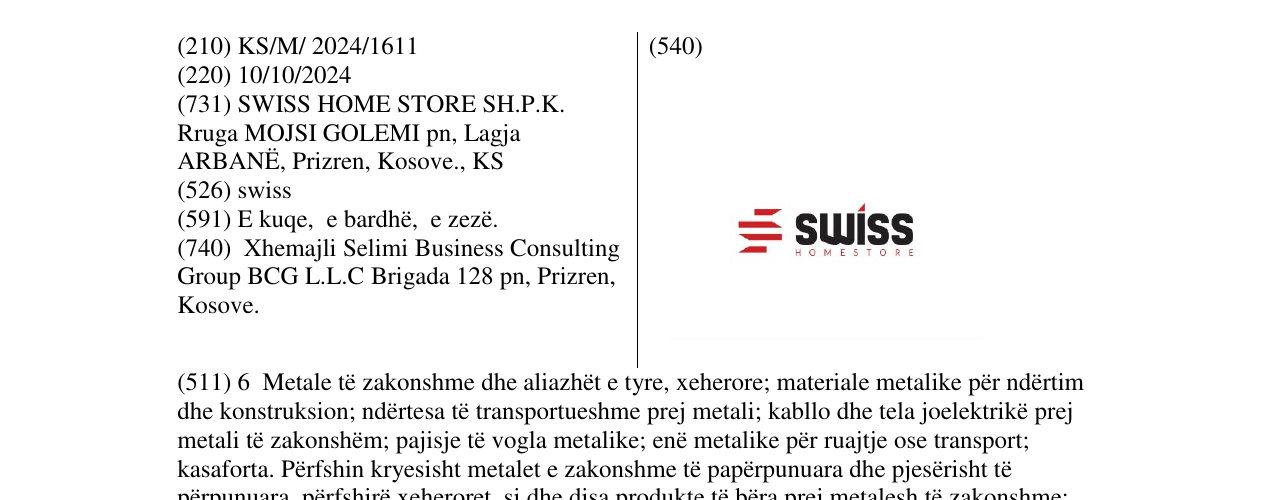 Zëri i markës swiss në buletin