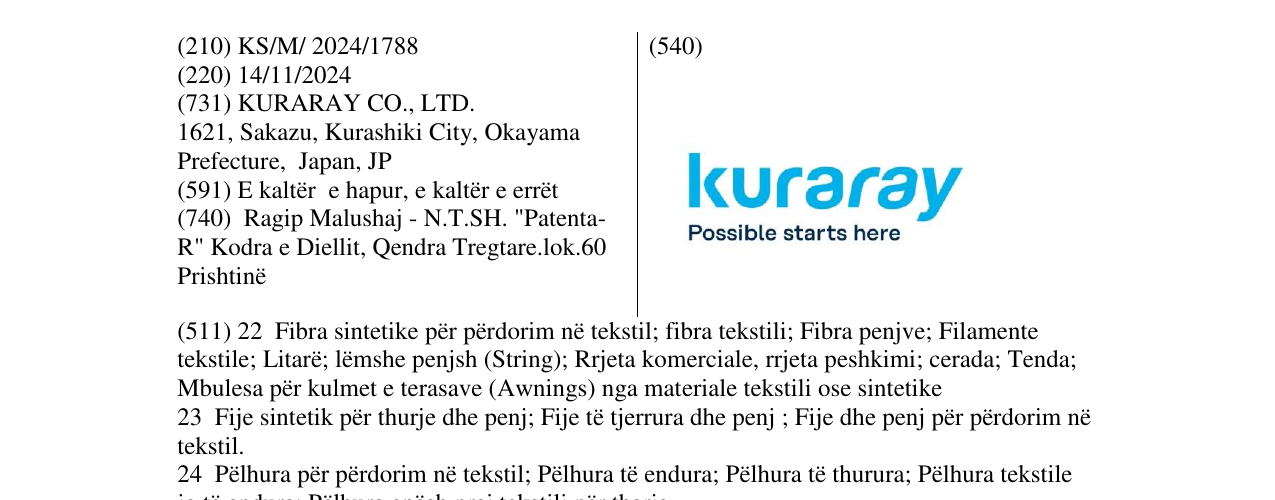 Zëri i markës kuraray në buletin