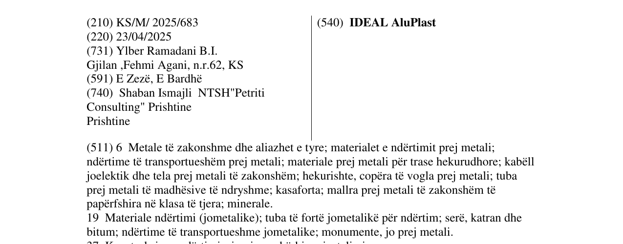 Zëri i markës IDEAL AluPlast në buletin
