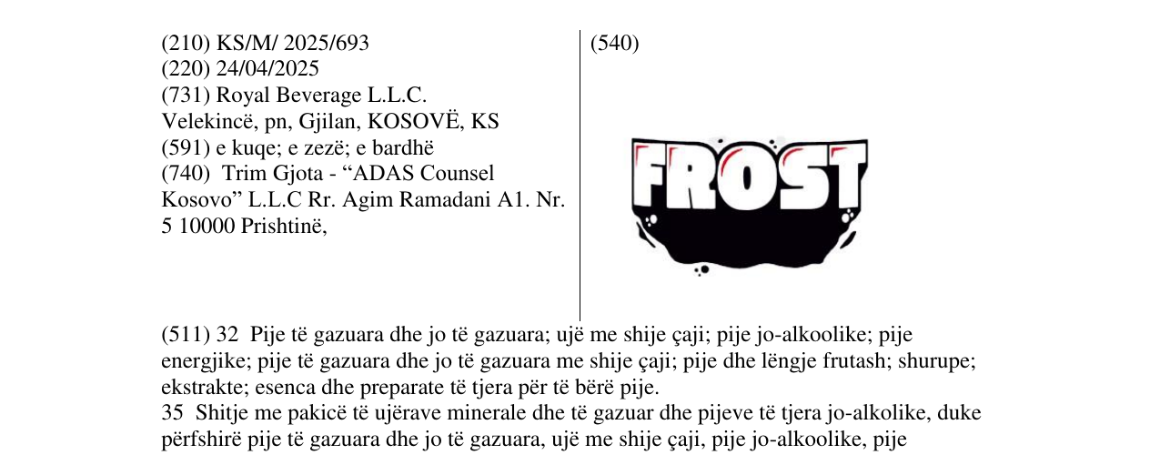 Zëri i markës FROST në buletin