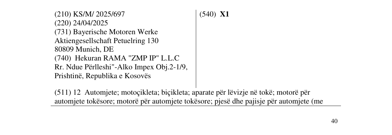 Zëri i markës X1 në buletin