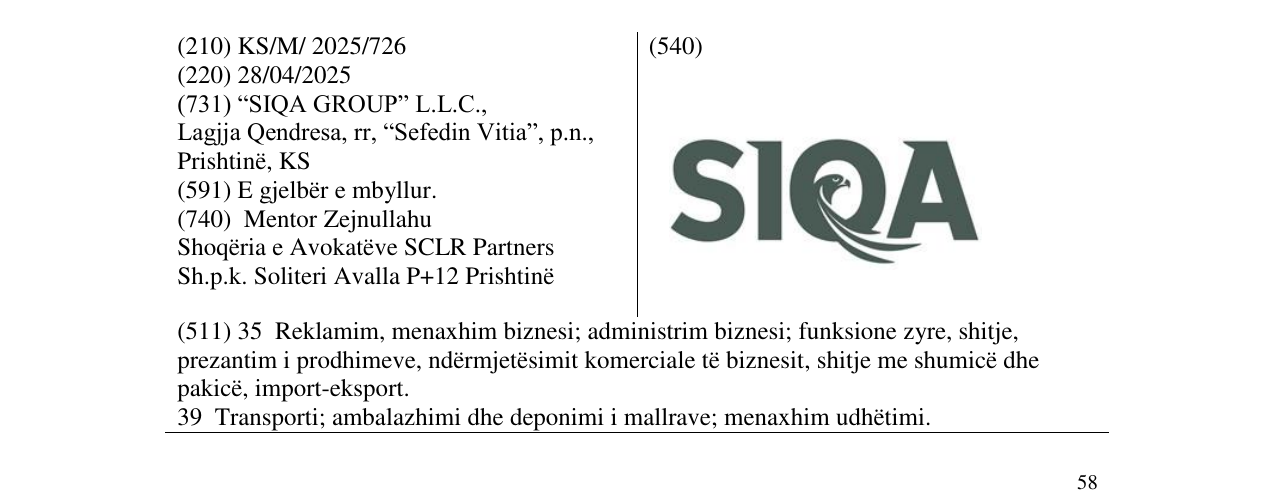 Zëri i markës siqa në buletin