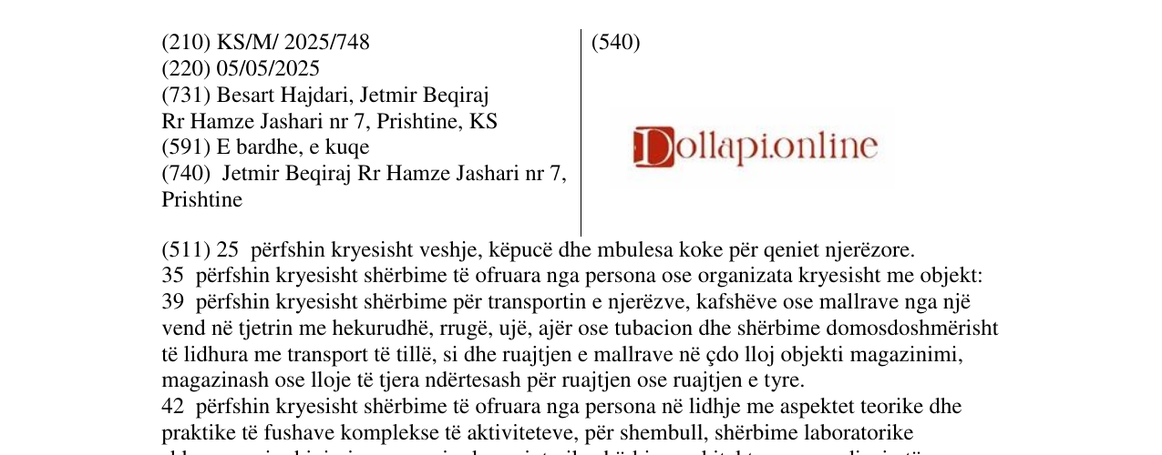 Zëri i markës Dollapi.online në buletin