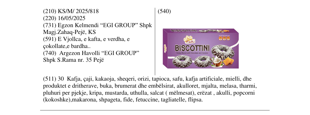 Zëri i markës Markë figurative në buletin