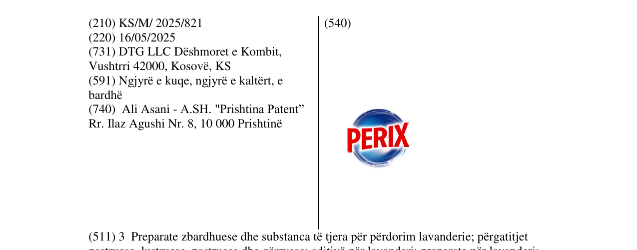 Zëri i markës PERIX në buletin