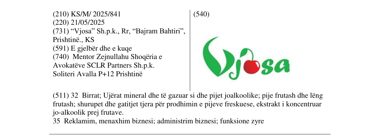 Zëri i markës Vjosa në buletin