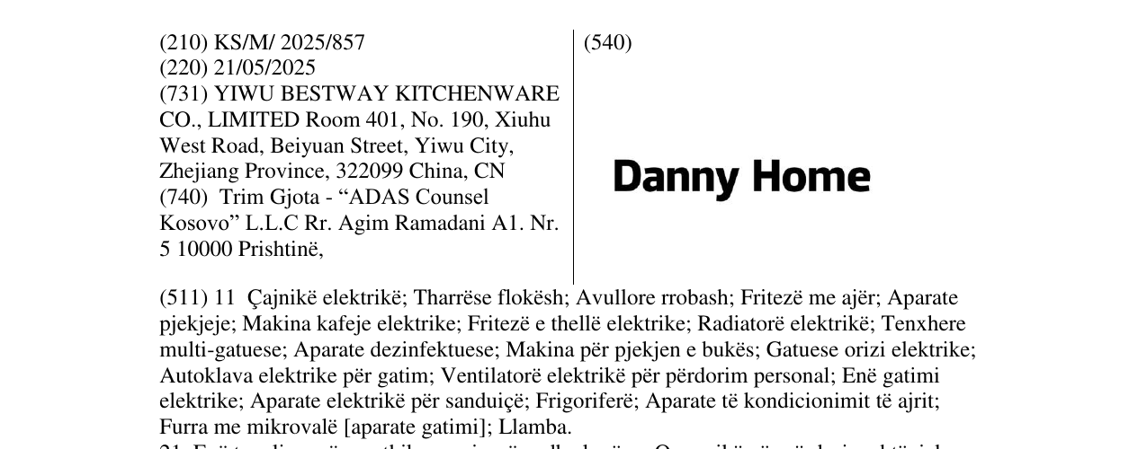 Zëri i markës Danny Home në buletin