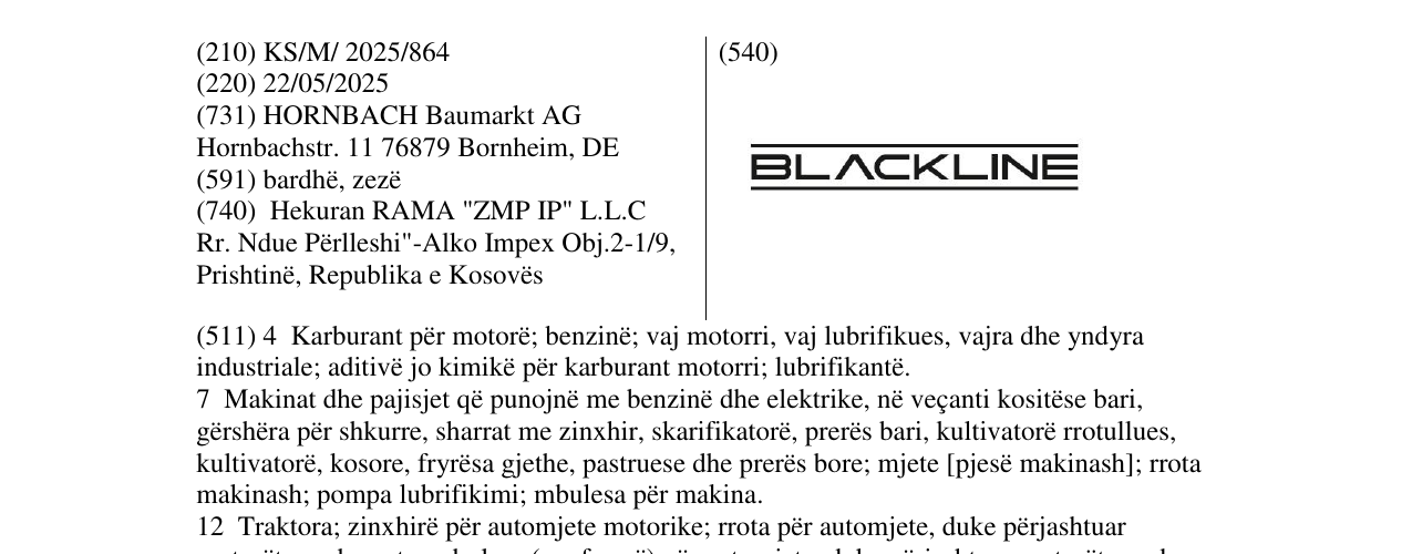 Zëri i markës BLACKLINE në buletin