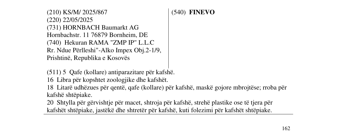 Zëri i markës FINEVO në buletin