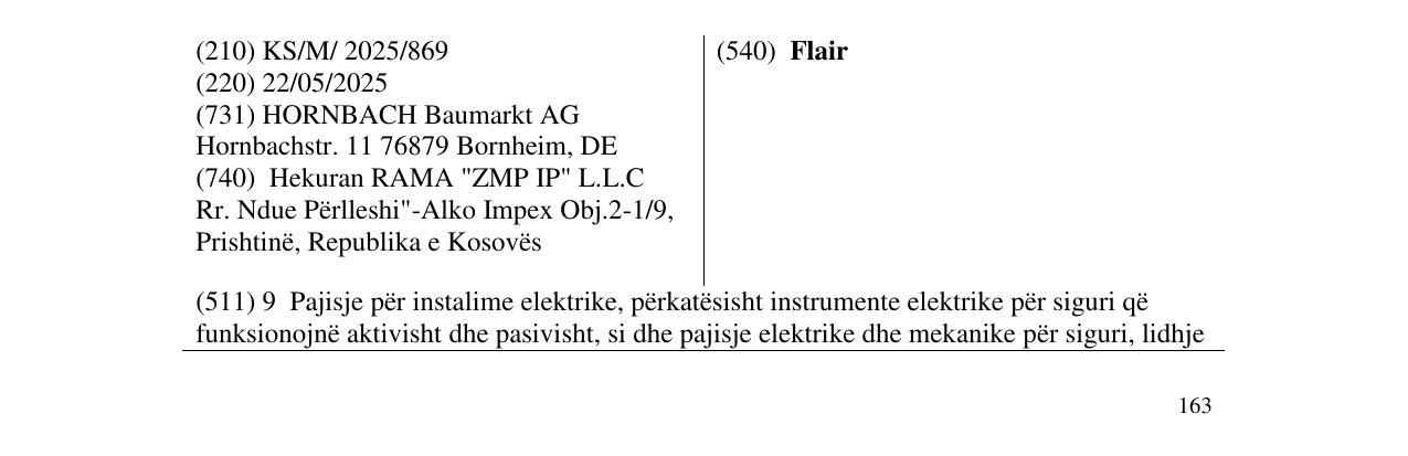 Zëri i markës Flair në buletin