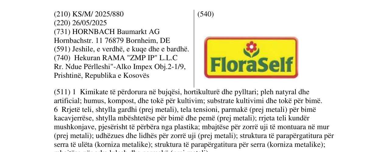 Zëri i markës FloraSelf në buletin