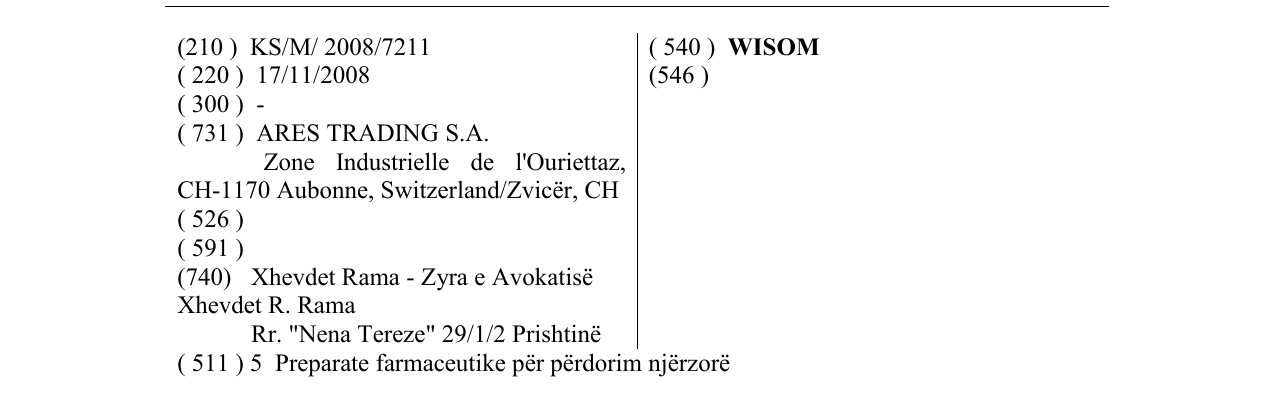 Zëri i markës WISOM në buletin