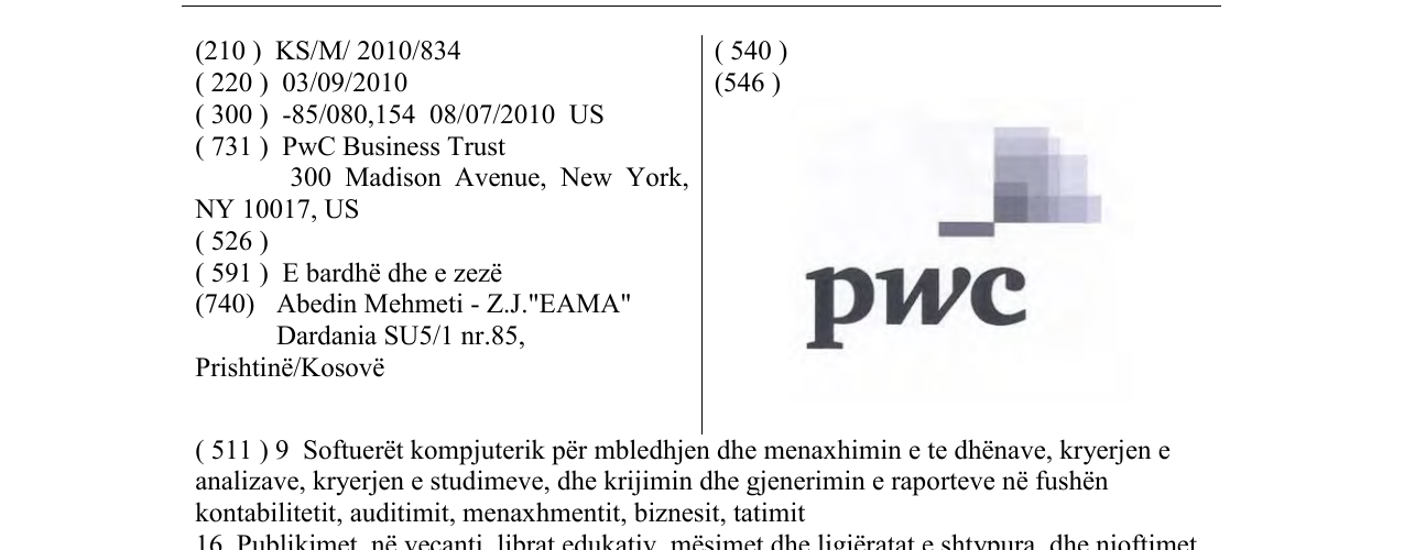 Zëri i markës pwc në buletin