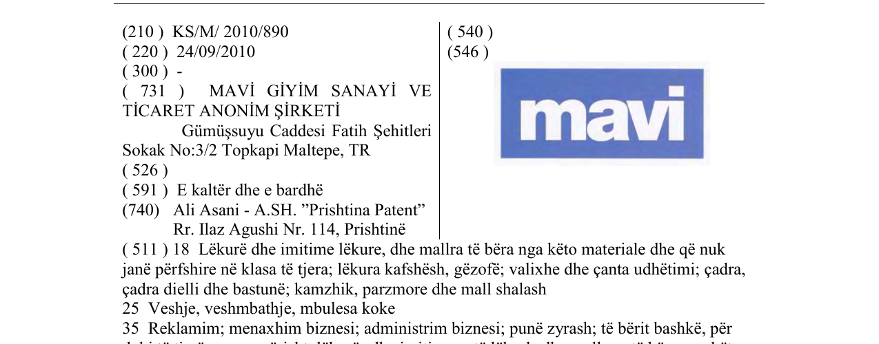 Zëri i markës mavi në buletin