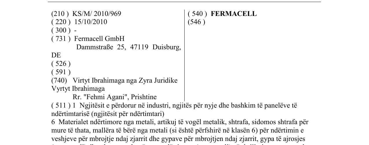 Zëri i markës FERMACELL në buletin