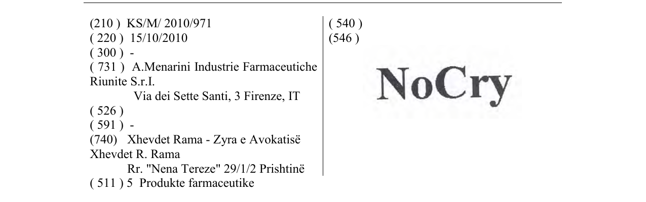 Zëri i markës NoCry në buletin
