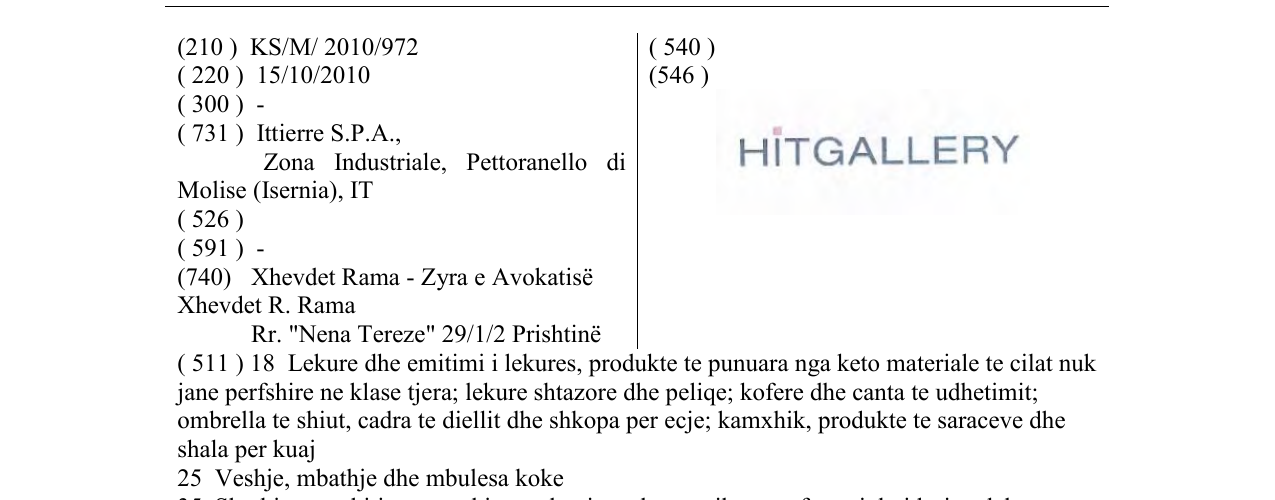 Zëri i markës HITGALLERY në buletin