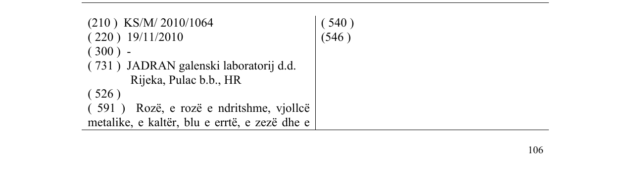 Zëri i markës LACTOGYN në buletin