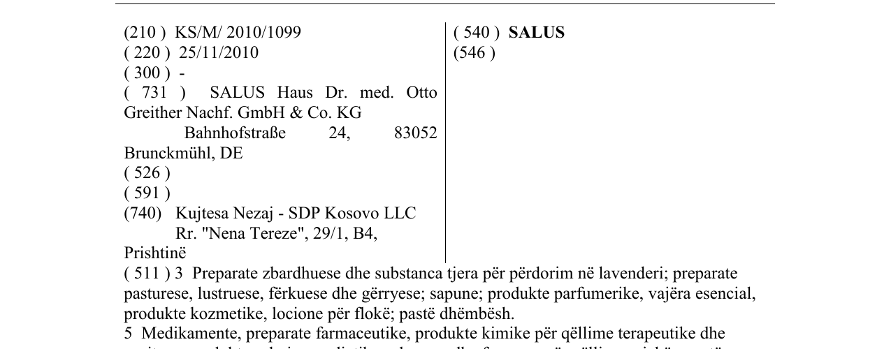 Zëri i markës SALUS në buletin