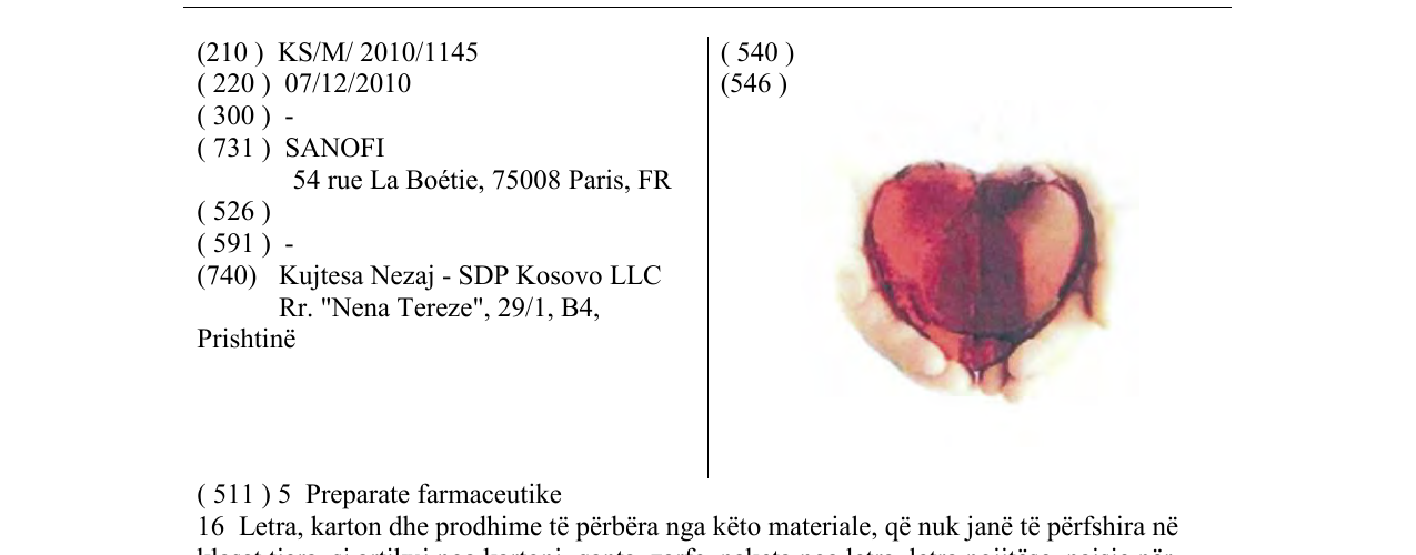 Zëri i markës Markë figurative në buletin