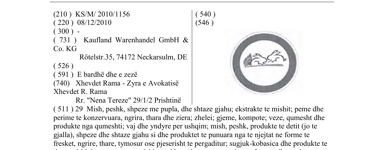 Zëri i markës Markë figurative në buletin