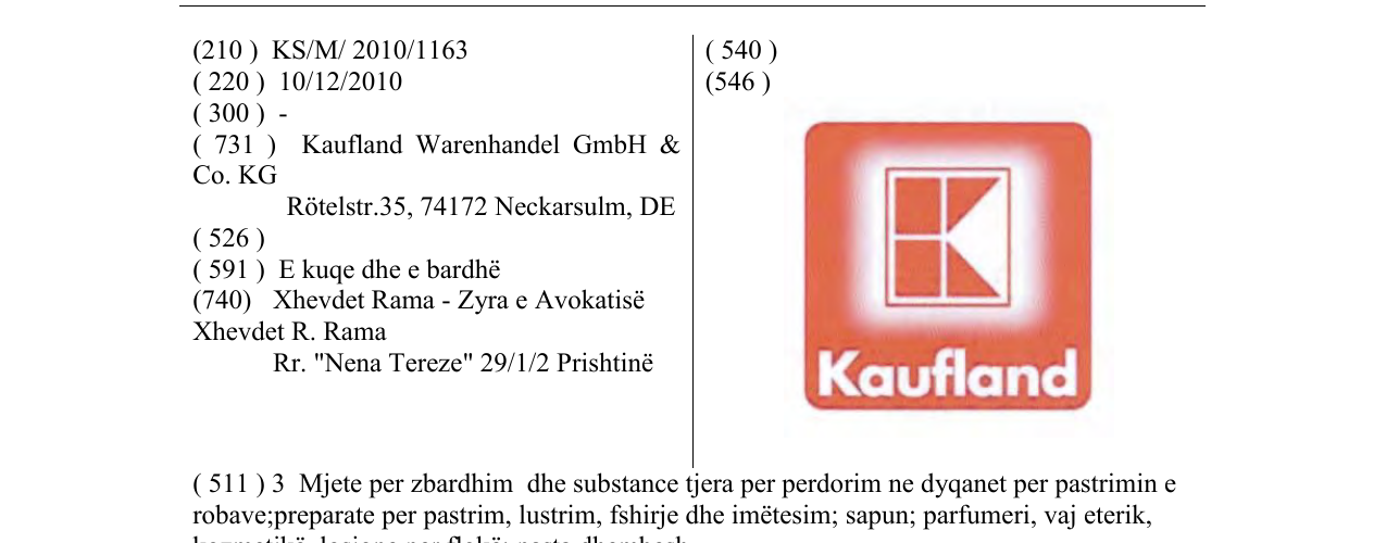 Zëri i markës Kaufland në buletin