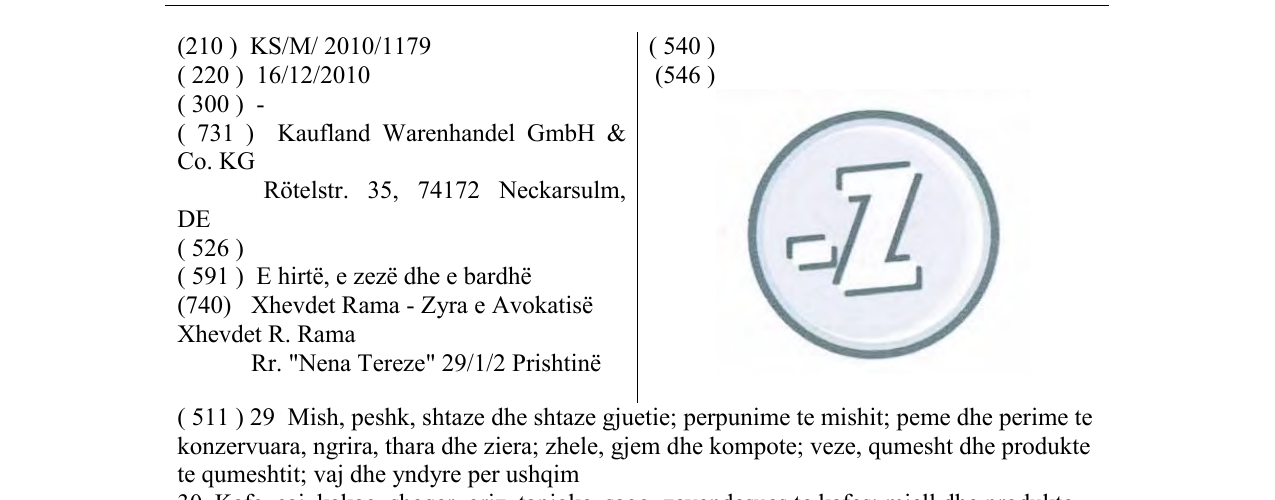 Zëri i markës -Z në buletin