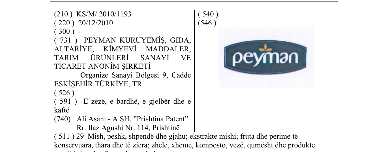 Zëri i markës peyman në buletin