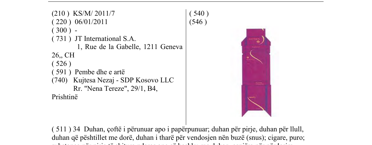 Zëri i markës Markë figurative në buletin