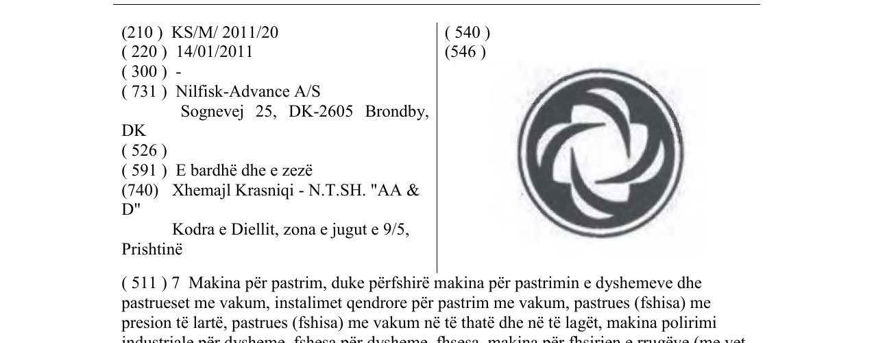 Zëri i markës Markë figurative në buletin