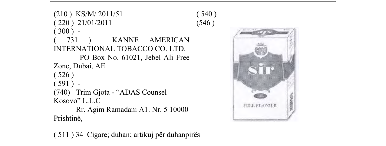 Zëri i markës Sir & Device në buletin