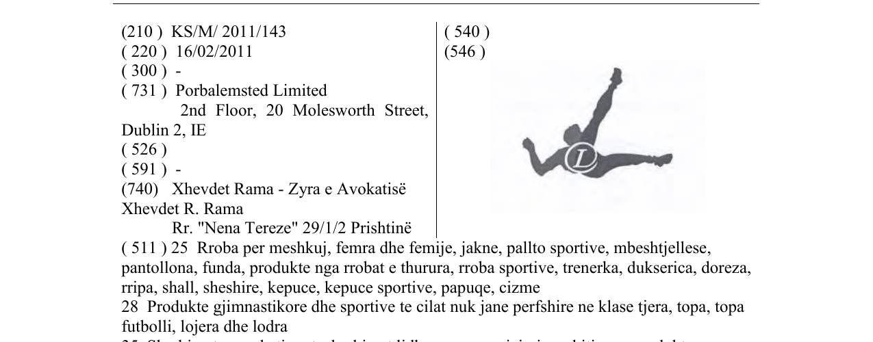 Zëri i markës Markë figurative në buletin