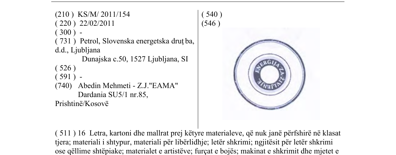 Zëri i markës ENERGIJA ZA ŽIVEJENJE në buletin