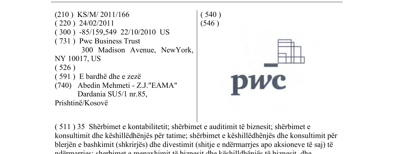 Zëri i markës pwc në buletin