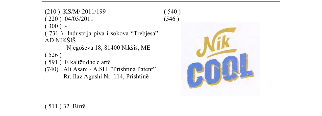 Zëri i markës Nik COOL në buletin