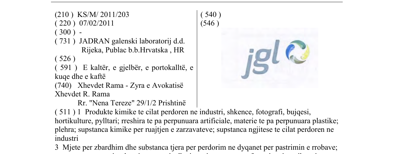Zëri i markës jgl në buletin